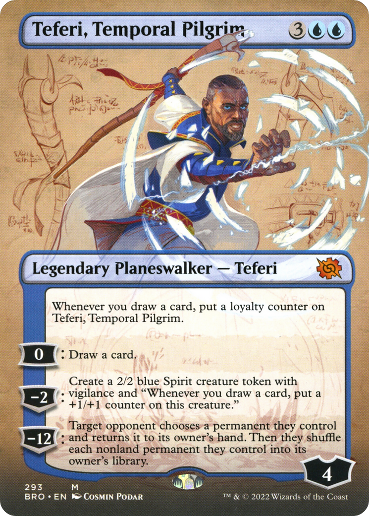 Teferi, Temporal Pilgrim (BRO-293) [The Brothers' War] (Borderless) Foil