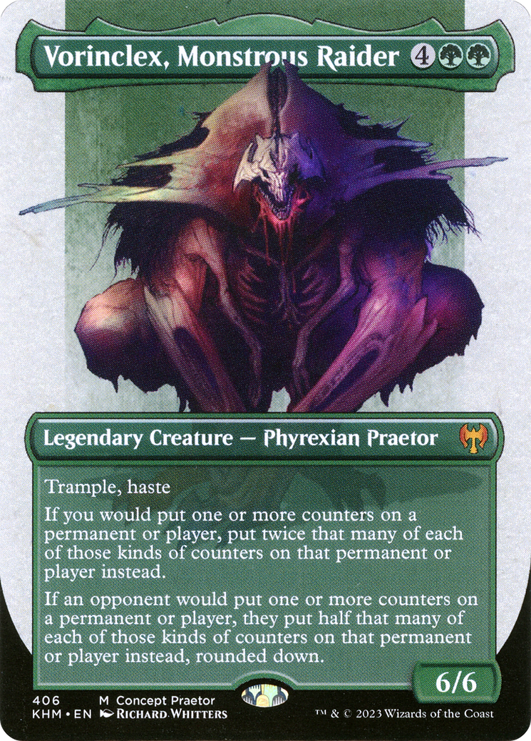 Vorinclex, Monstrous Raider (ONE-406) [Kaldheim] (Borderless) Foil