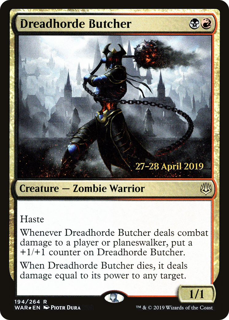 Dreadhorde Butcher (PRE-194S) [War of the Spark Promos] Foil