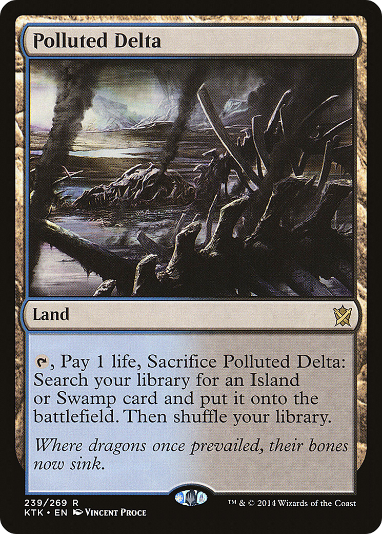 Polluted Delta (KTK-239) [Khans of Tarkir] Foil