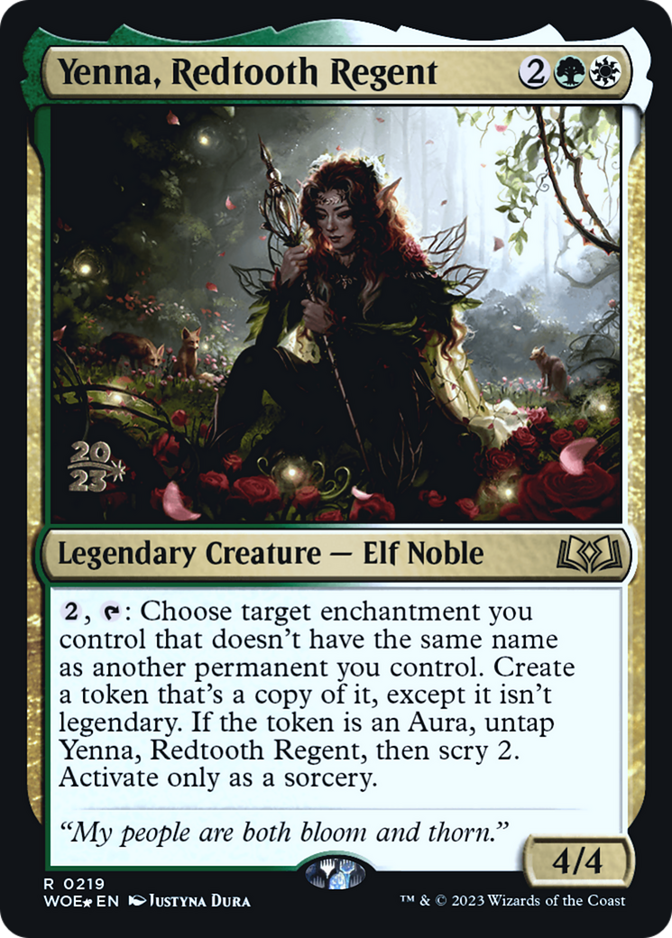 Yenna, Redtooth Regent (PRE-219S) [Wilds of Eldraine Promos] Foil