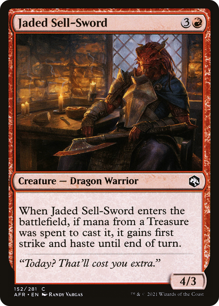 Jaded Sell-Sword (AFR-152) [Adventures in the Forgotten Realms] Foil