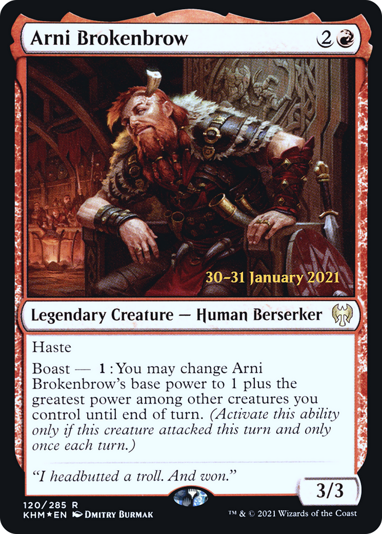 Arni Brokenbrow (PRE-120S) [Kaldheim Promos] Foil