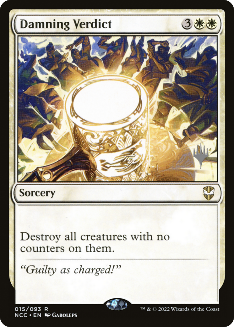 Damning Verdict (PPSNC-015) [Promo Pack: New Capenna Commander Promos] Foil