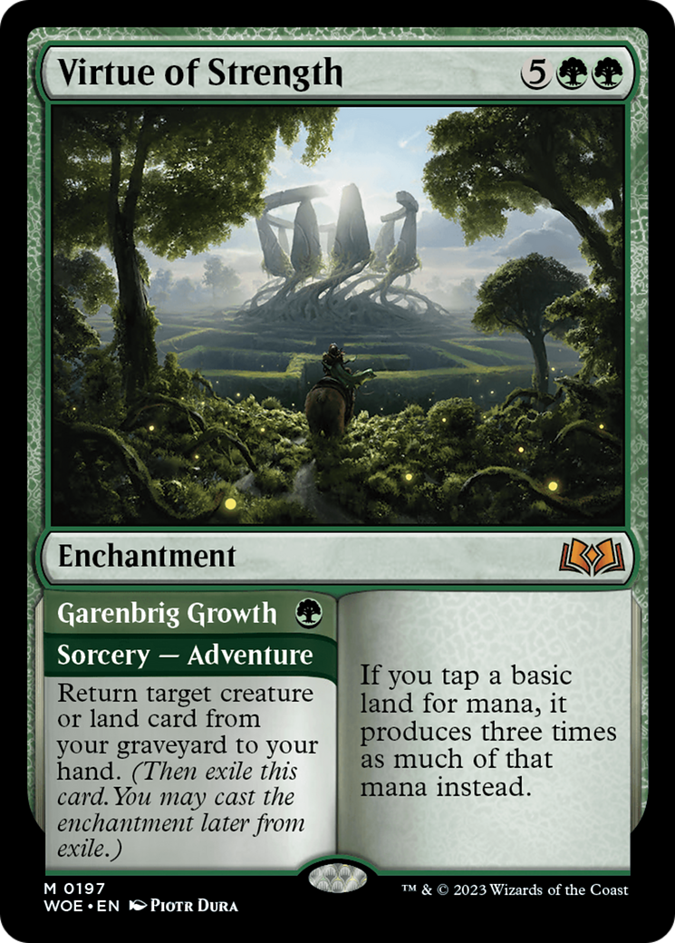 Virtue of Strength // Garenbrig Growth (WOE-197) [Wilds of Eldraine]