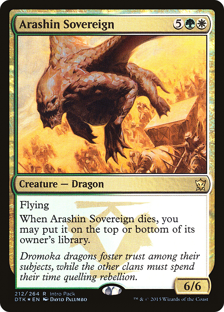 Arashin Sovereign (UMP-212) [Dragons of Tarkir Promos] Foil