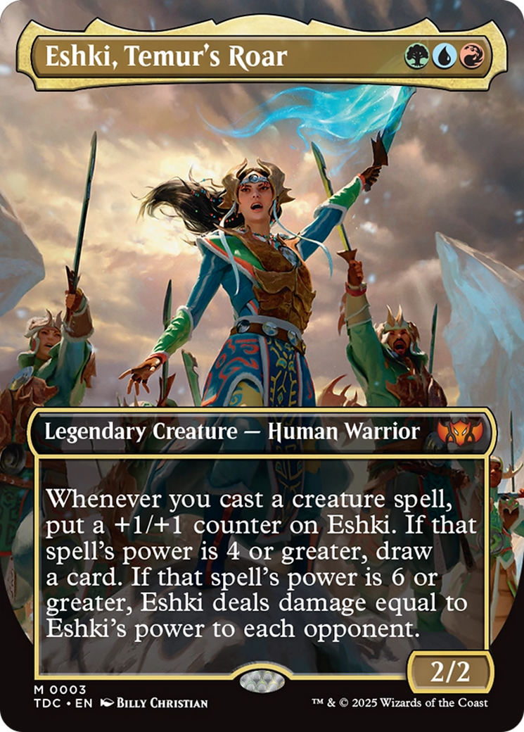 Eshki, Temur's Roar (TDC-003) [Commander: Tarkir: Dragonstorm] (Borderless) Foil