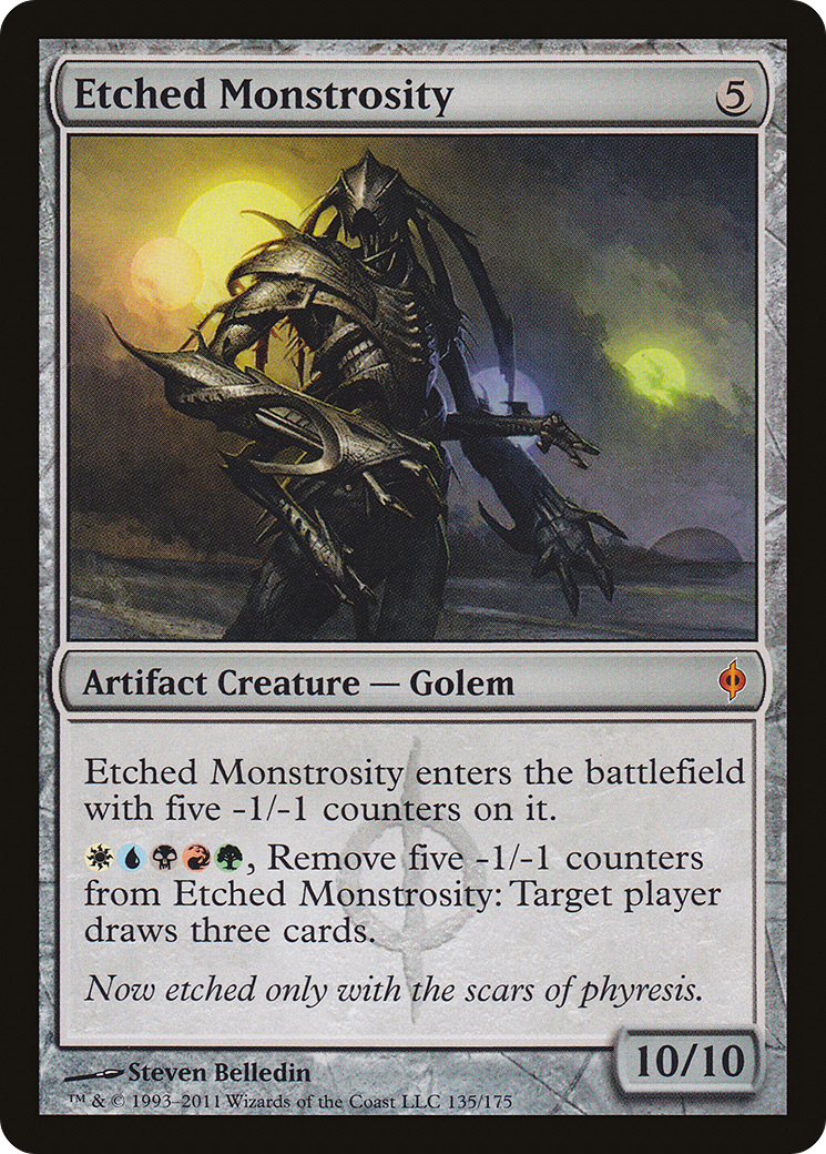 Etched Monstrosity (NPH-135) [New Phyrexia] Foil