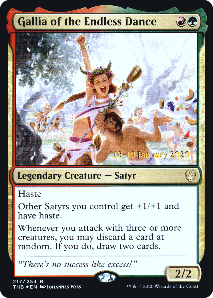 Gallia of the Endless Dance (PRE-217S) [Theros Beyond Death Promos] Foil