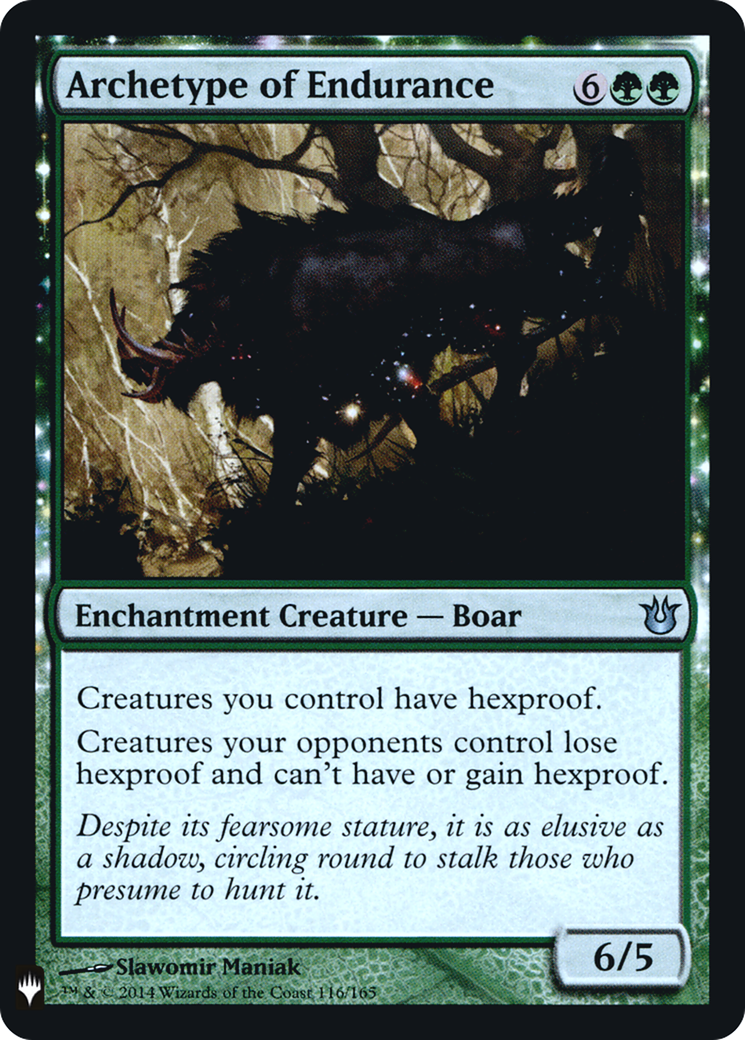 Archetype of Endurance (LIST-BNG-116) [The List]: (enchantment) Foil