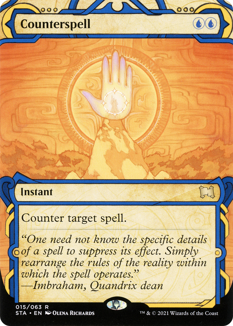 Counterspell (STA-015) [Strixhaven Mystical Archive]: (Showcase) (Borderless)