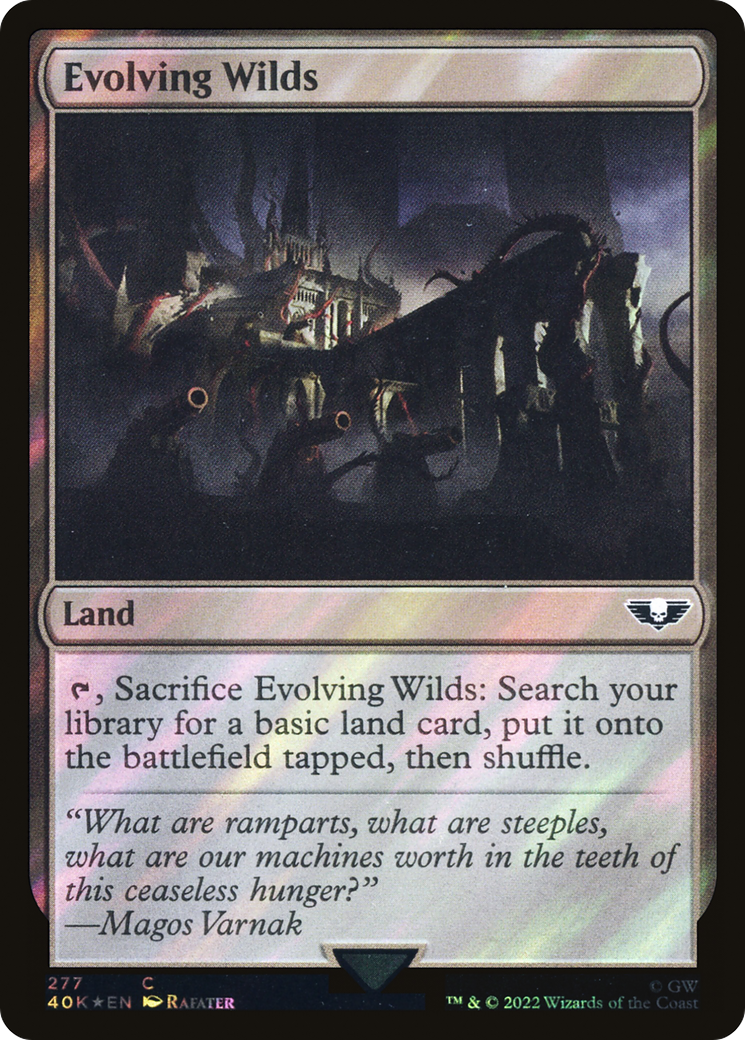 Evolving Wilds (Surge Foil) (40K-277) [Warhammer 40,000 Commander] Foil