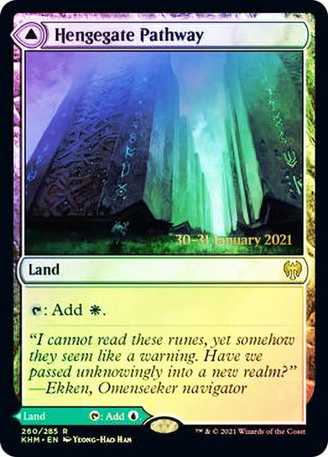 Hengegate Pathway // Mistgate Pathway (PRE-260S) [Kaldheim Promos] Foil