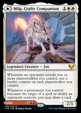 Mila, Crafty Companion // Lukka, Wayward Bonder (STX-153) [Strixhaven: School of Mages]
