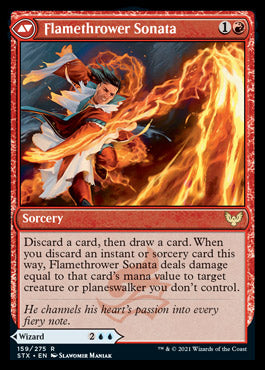Torrent Sculptor // Flamethrower Sonata (STX-159) [Strixhaven: School of Mages]