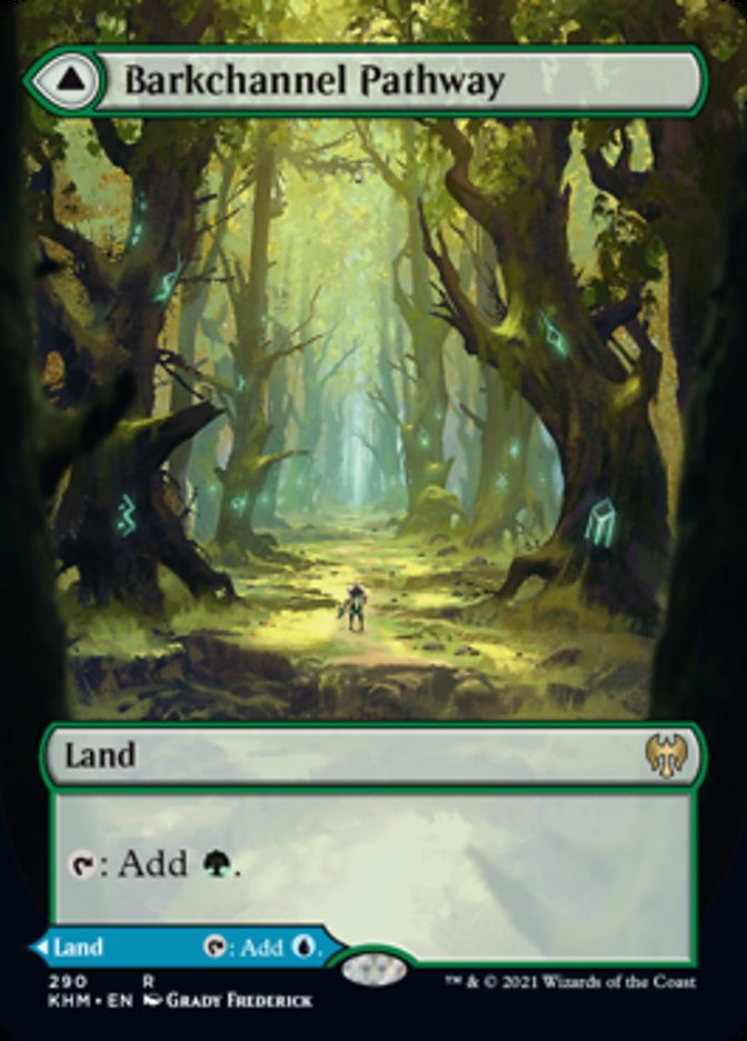 Barkchannel Pathway // Tidechannel Pathway (KHM-290) [Kaldheim]: (Showcase) (Borderless)