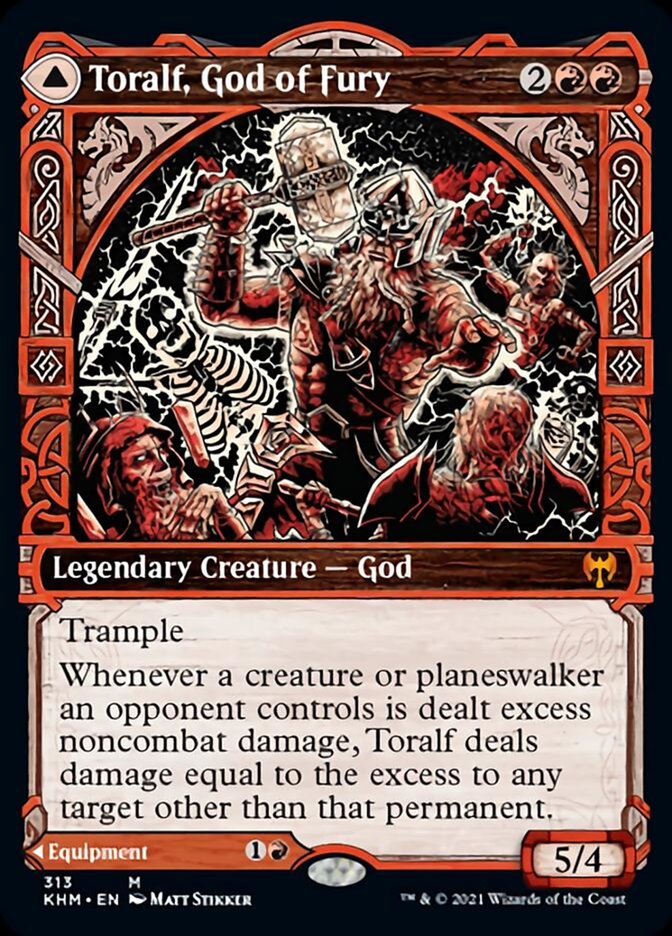 Toralf, God of Fury // Toralf's Hammer (KHM-313) [Kaldheim]: (Showcase)