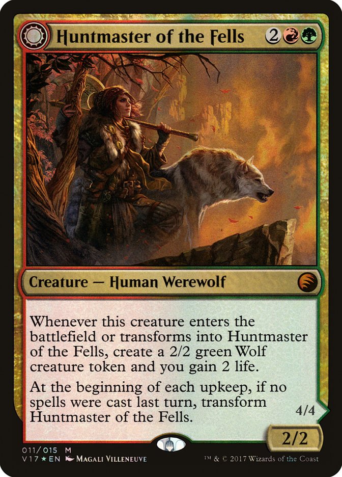 Huntmaster of the Fells // Ravager of the Fells (V17-011) [From the Vault: Transform]: (Double Faced Transform) Foil