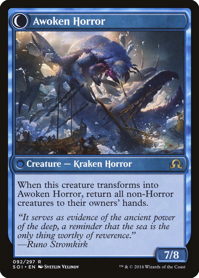 Thing in the Ice // Awoken Horror (SOI-092) [Shadows over Innistrad]: (Double Faced Transform)