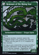 Jugan Defends the Temple // Remnant of the Rising Star (PRE-194S) [Kamigawa: Neon Dynasty Promos]: (fandfc, enchantment) Foil