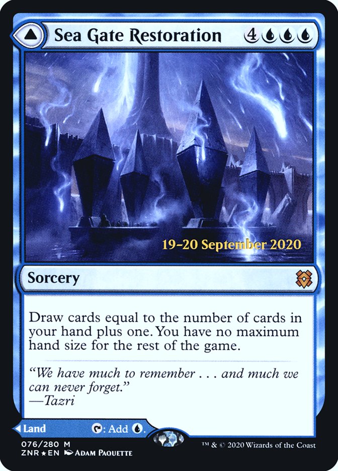 Sea Gate Restoration // Sea Gate, Reborn (PRE-76S) [Zendikar Rising Promos] Foil