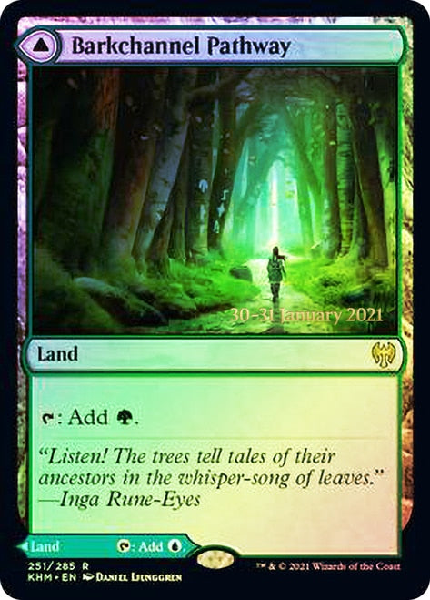 Barkchannel Pathway // Tidechannel Pathway (PRE-251S) [Kaldheim Promos] Foil