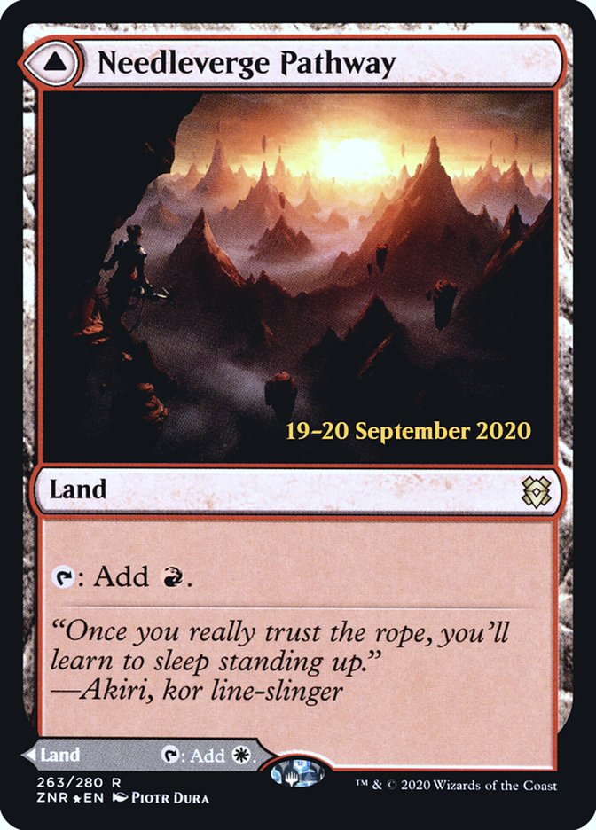 Needleverge Pathway // Pillarverge Pathway (PRE-263S) [Zendikar Rising Promos] Foil