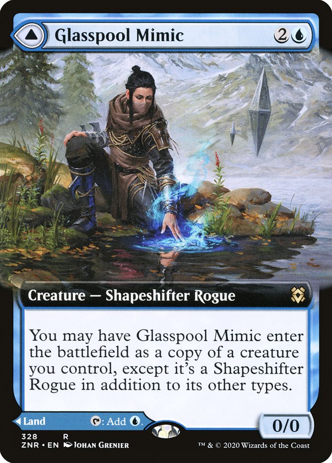 Glasspool Mimic // Glasspool Shore (ZNR-328) [Zendikar Rising]: (Extended Art)