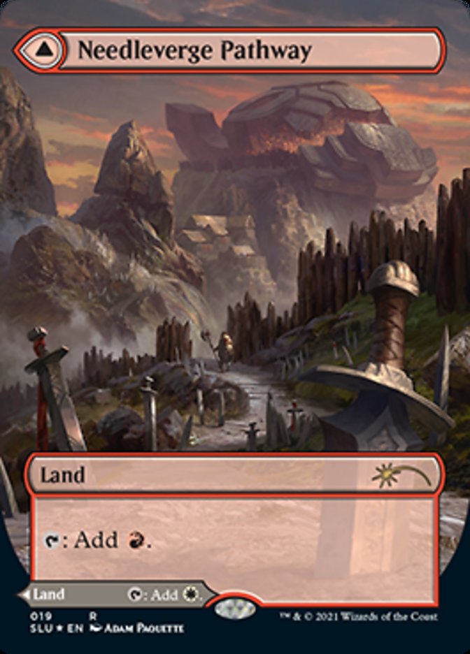 Needleverge Pathway // Pillarverge Pathway (SLU-019) [Secret Lair: Ultimate Edition]: (Showcase) (Borderless) Foil