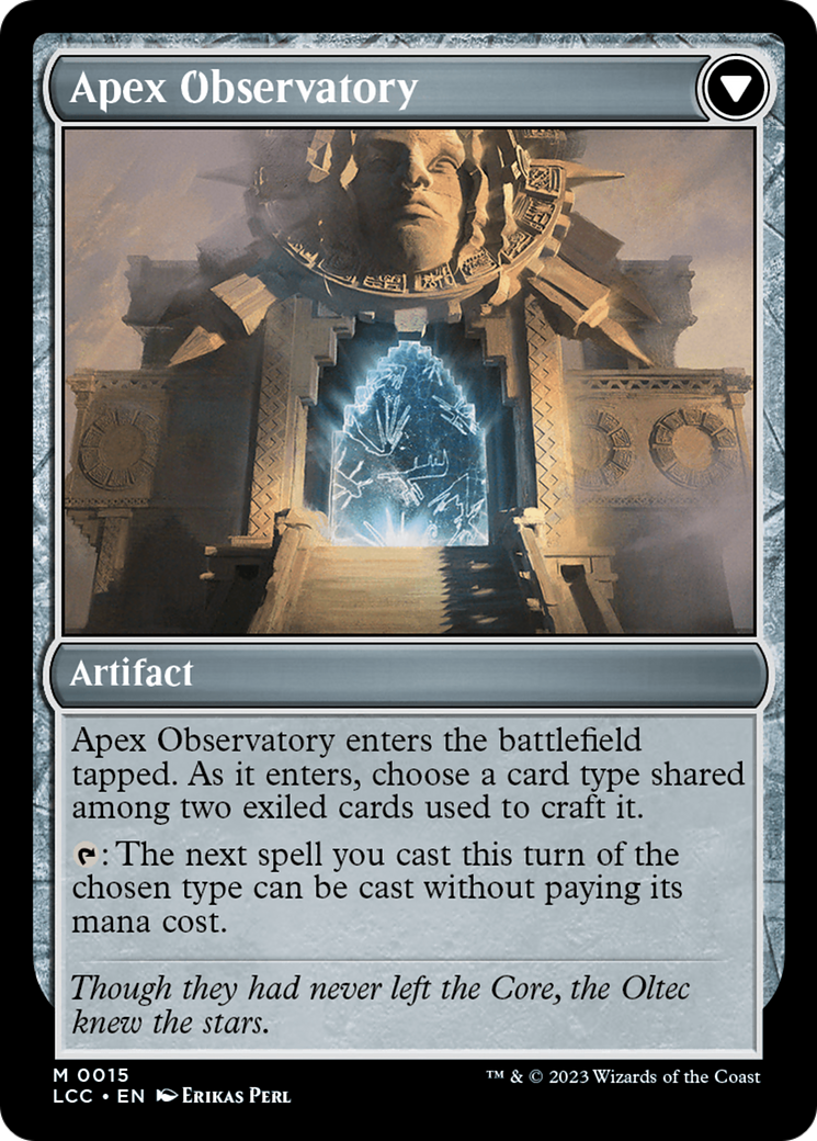 Eye of Ojer Taq // Apex Observatory (LCC-015) [The Lost Caverns of Ixalan Commander]