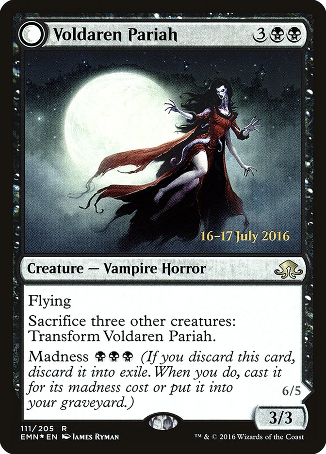 Voldaren Pariah // Abolisher of Bloodlines (PRE-111S) [Eldritch Moon Promos]: (mooneldrazidfc) Foil