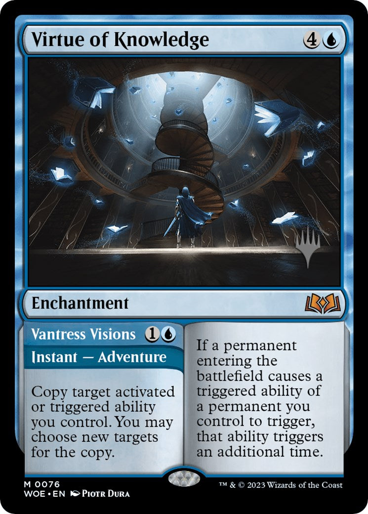 Virtue of Knowledge // Vantress Visions (PPWOE-76P) [Wilds of Eldraine Promos]