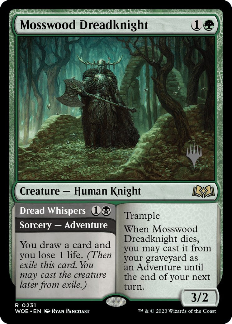 Mosswood Dreadknight // Dread Whispers (PPWOE-231P) [Wilds of Eldraine Promos]
