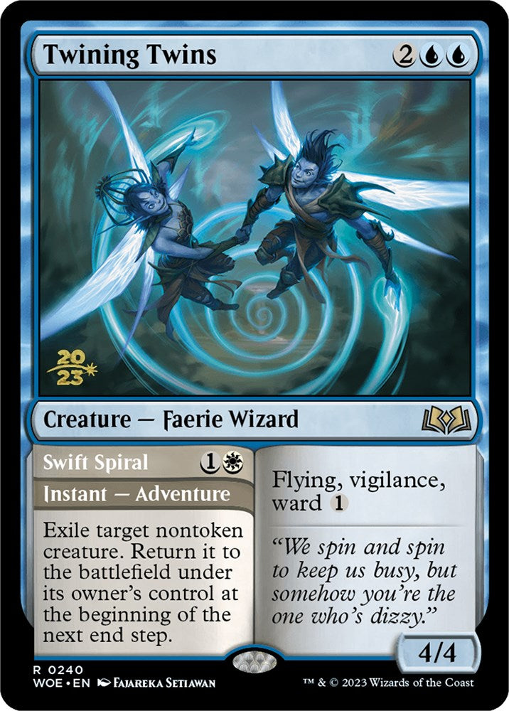Twining Twins // Swift Spiral (PRE-240S) [Wilds of Eldraine Promos] Foil