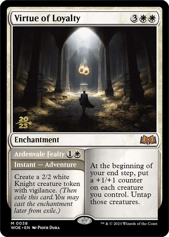 Virtue of Loyalty // Ardenvale Fealty (PRE-38S) [Wilds of Eldraine Promos] Foil
