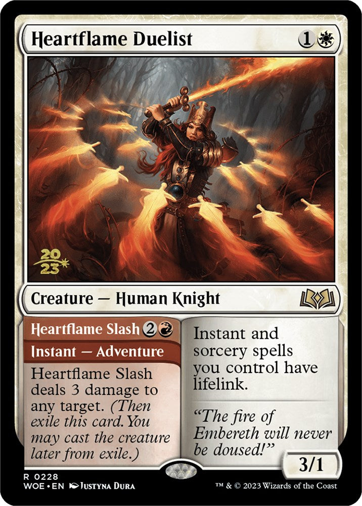 Heartflame Duelist // Heartflame Slash (PRE-228S) [Wilds of Eldraine Promos] Foil