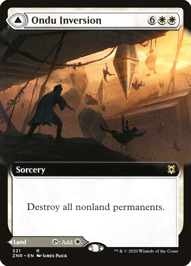 Ondu Inversion // Ondu Skyruins (ZNR-321) [Zendikar Rising]: (Extended Art)
