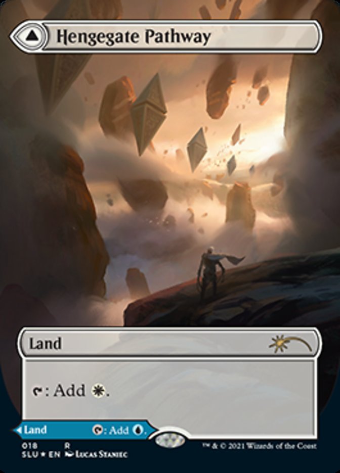 Hengegate Pathway // Mistgate Pathway (SLU-018) [Secret Lair: Ultimate Edition]: (Showcase) (Borderless) Foil