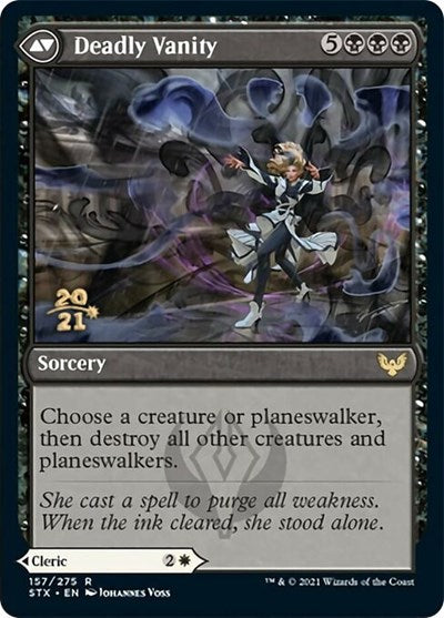 Selfless Glyphweaver // Deadly Vanity (PRE-157S) [Strixhaven: School of Mages Promos] Foil