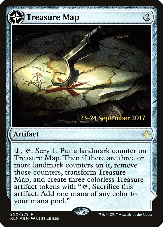 Treasure Map // Treasure Cove (PRE-250S) [Ixalan Promos]: (compasslanddfc) Foil