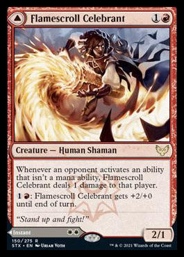 Flamescroll Celebrant // Revel in Silence (STX-150) [Strixhaven: School of Mages]