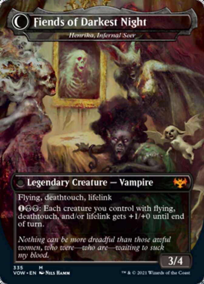 Henrika Domnathi // Henrika, Infernal Seer (VOW-335) [Innistrad: Crimson Vow]: (Double Faced Transform) (Borderless)