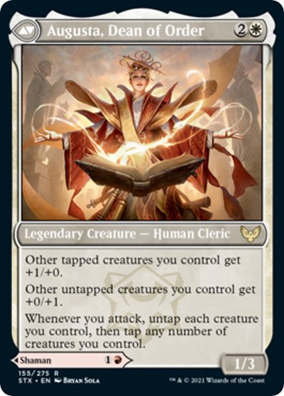 Plargg, Dean of Chaos // Augusta, Dean of Order (PRE-155S) [Strixhaven: School of Mages Promos] Foil