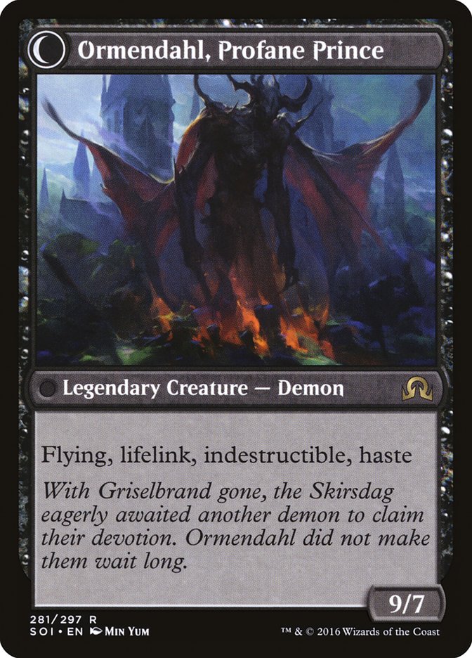 Westvale Abbey // Ormendahl, Profane Prince (SOI-281) [Shadows over Innistrad]: (Double Faced Transform)