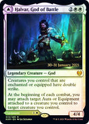 Halvar, God of Battle // Sword of the Realms (PRE-15S) [Kaldheim Promos] Foil