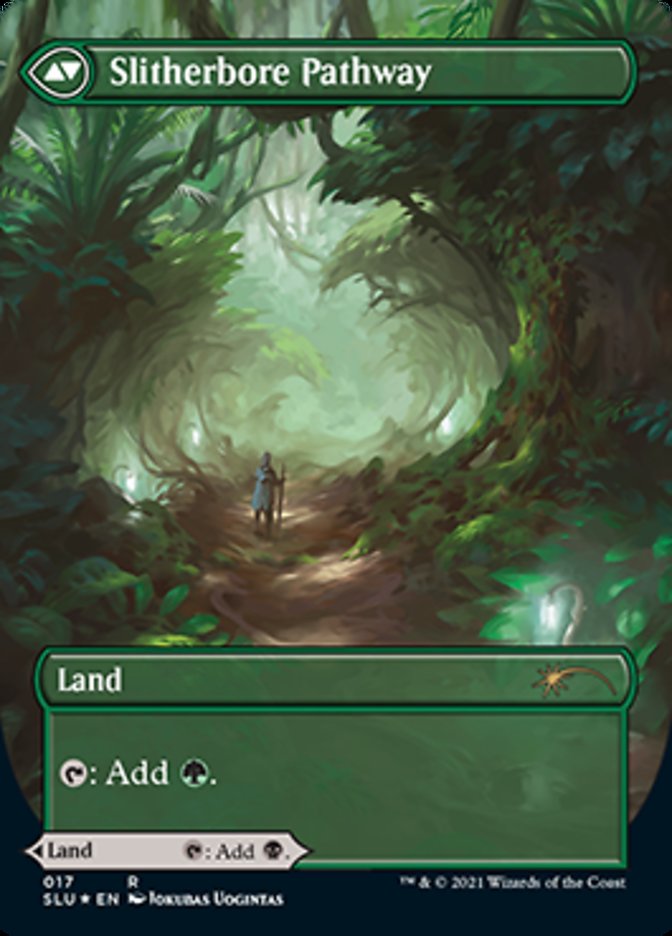 Darkbore Pathway // Slitherbore Pathway (SLU-017) [Secret Lair: Ultimate Edition]: (Showcase) (Borderless) Foil