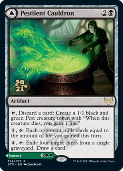 Pestilent Cauldron // Restorative Burst (PRE-154S) [Strixhaven: School of Mages Promos] Foil