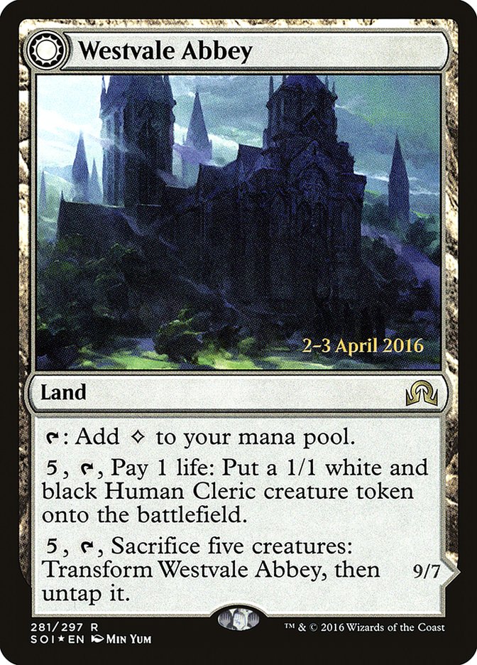 Westvale Abbey // Ormendahl, Profane Prince (PRE-281S) [Shadows over Innistrad Promos]: (Double Faced Transform) Foil