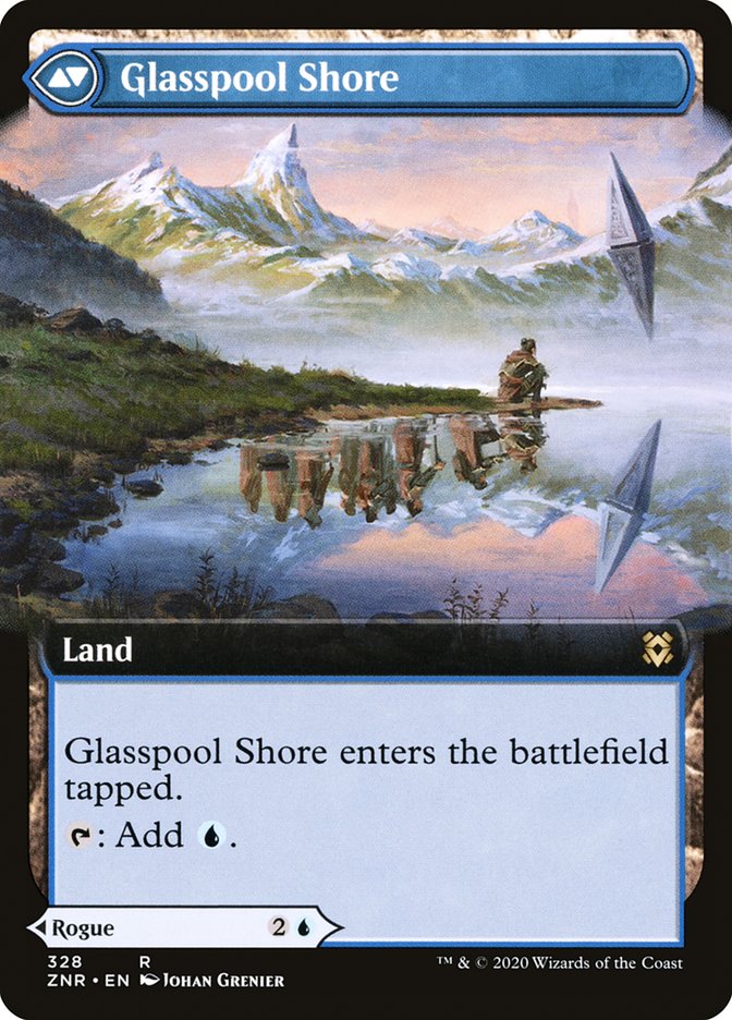 Glasspool Mimic // Glasspool Shore (ZNR-328) [Zendikar Rising]: (Extended Art)