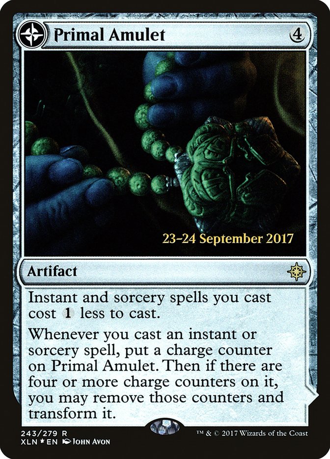 Primal Amulet // Primal Wellspring (PRE-243S) [Ixalan Promos]: (compasslanddfc) Foil
